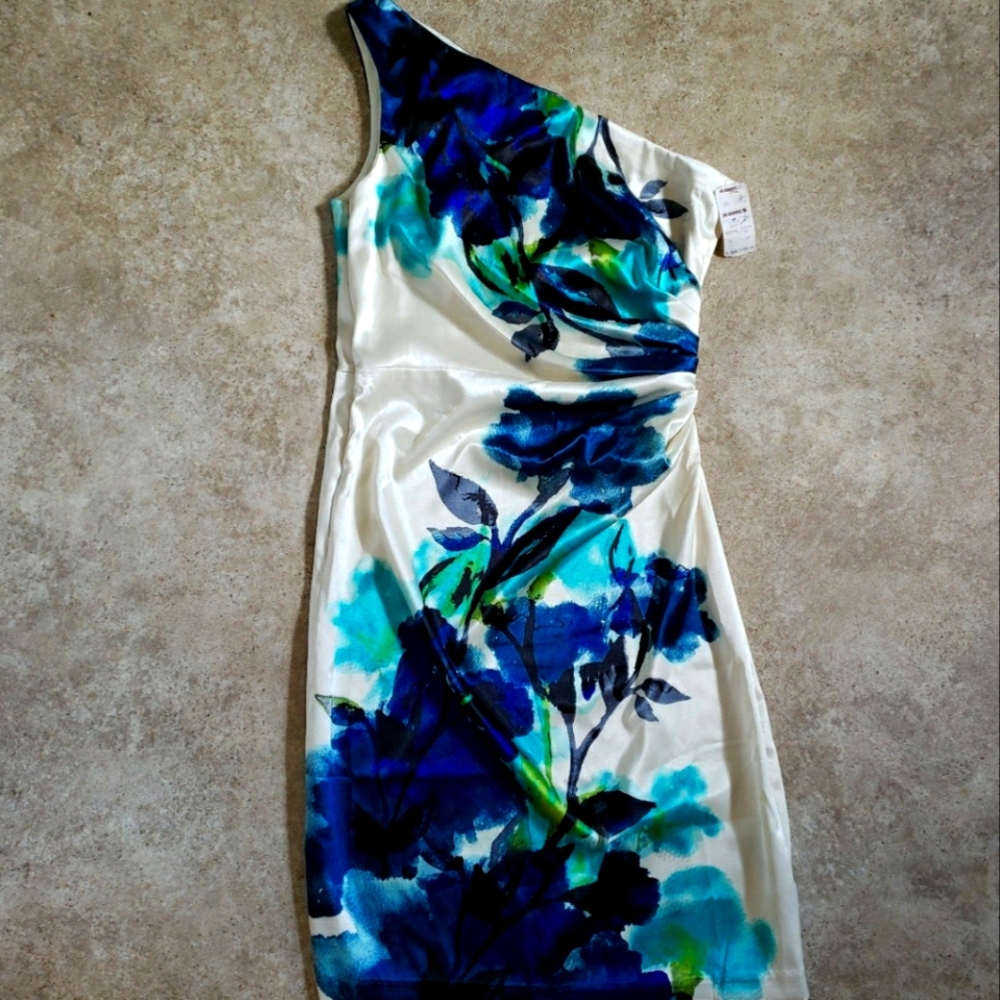Suite 7 - Women's Floral One Shoulder Dress